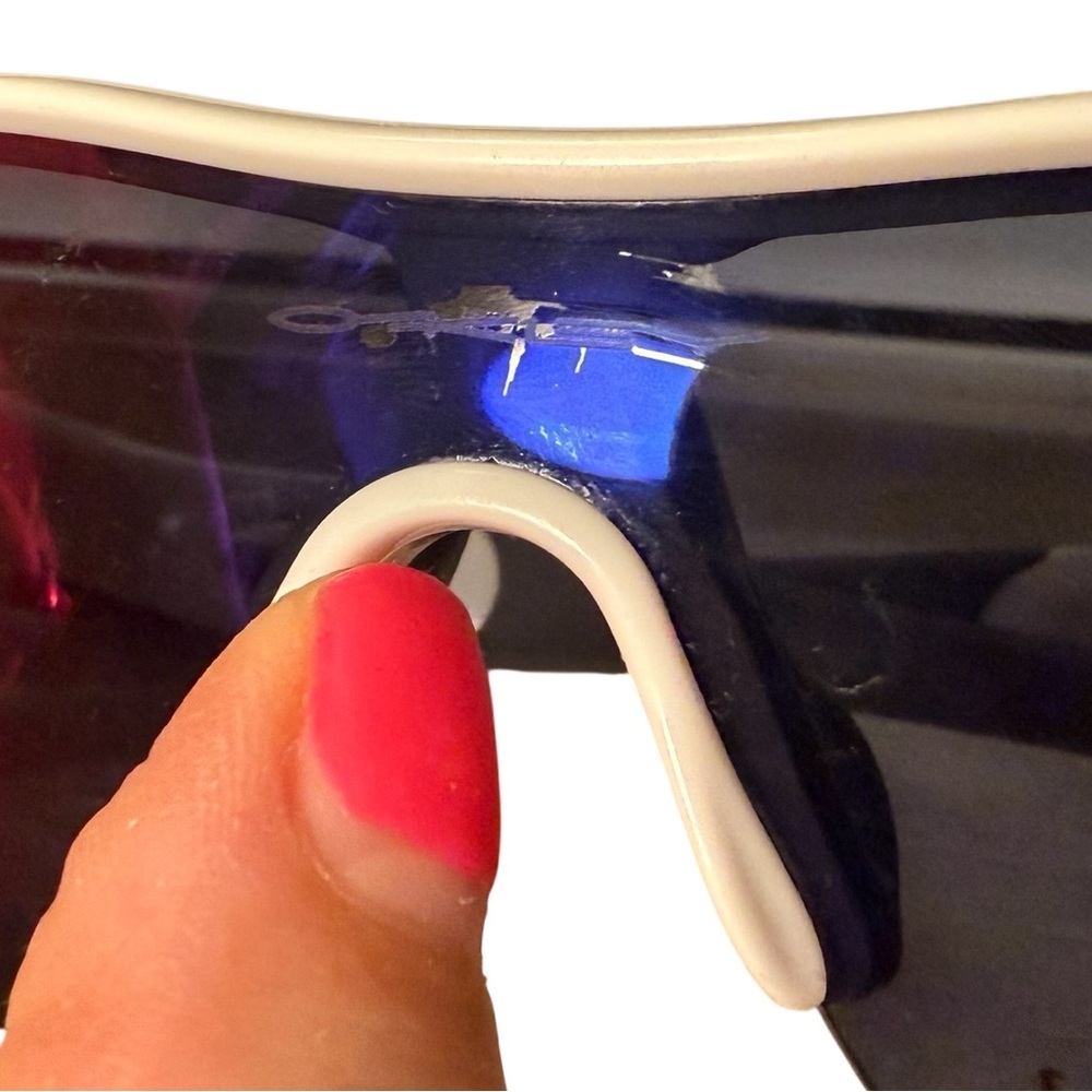 Oakley Radar Path Sunglasses – White/Red Iridium – Peeling Lenses - Picture 9 of 10